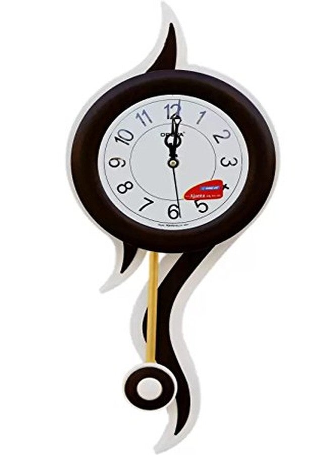OREVA Plastic Pendulum Analog Wall Clock (49 Cm X 20 Cm X 6.5 Cm, White, Aq-2237) - Image 1